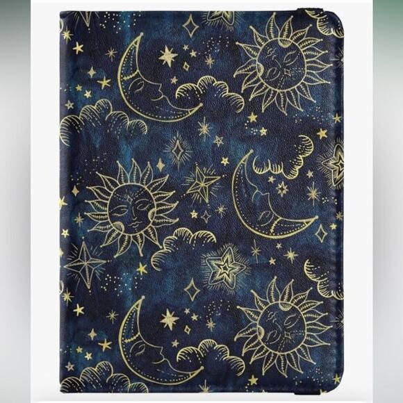 sletend Handbags - NWOT Navy and Gold Celestial Women's Passport Holder Wallet